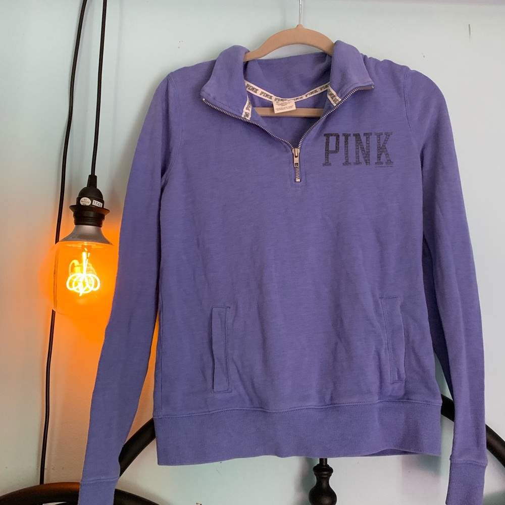 victoria’s secret pink quarter zip sweatshirt